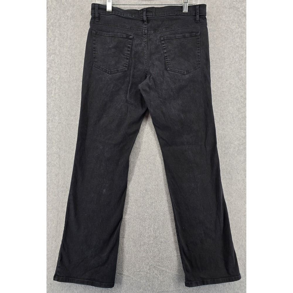 Vtg Y2K Zoey Beth Pants Women Sz 11/12 Black Bootcut Mid 32x29" Work Stretch - Picture 2 of 7